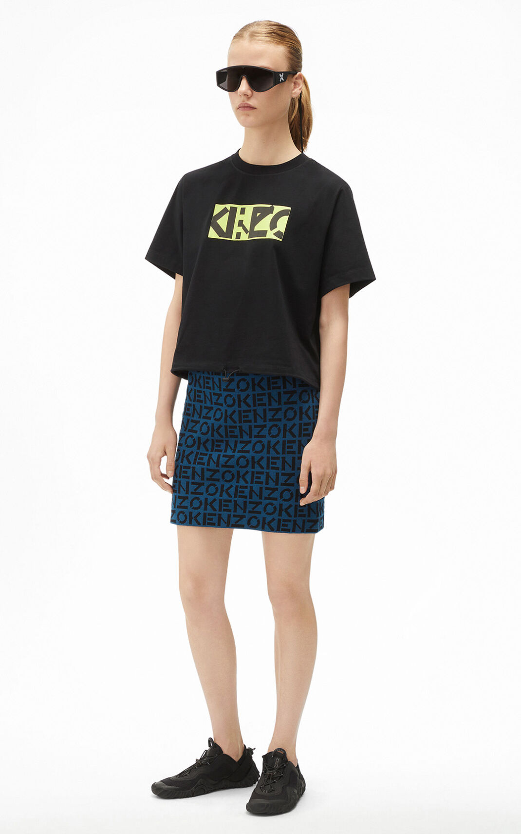 Kenzo Sport Box Camisetas Mujer Negras | 2458091-WQ